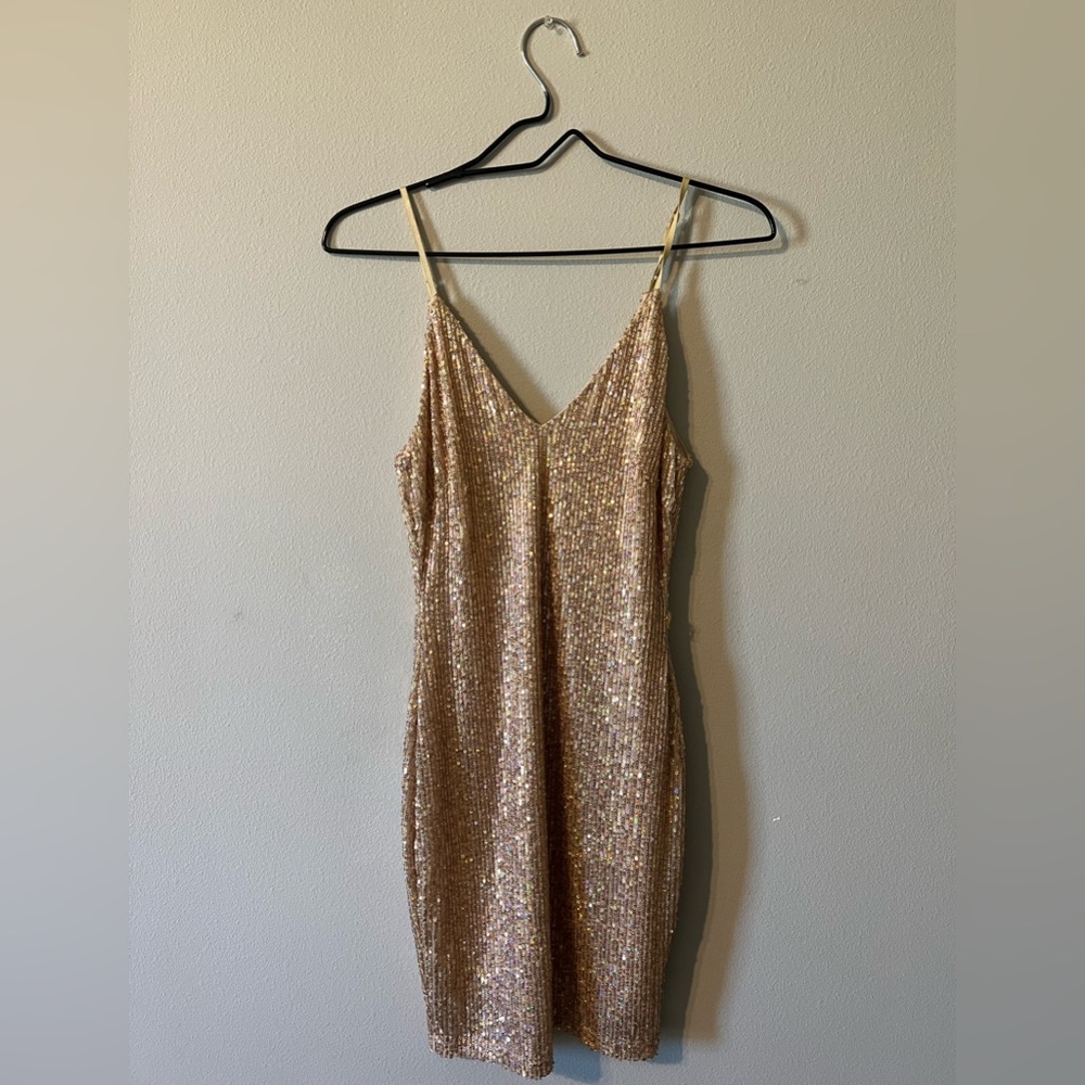 Gold Sequin Dress Size Small